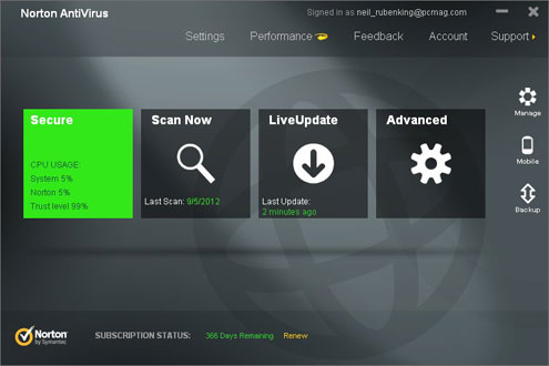 Norton Antivirus Screenshot 1